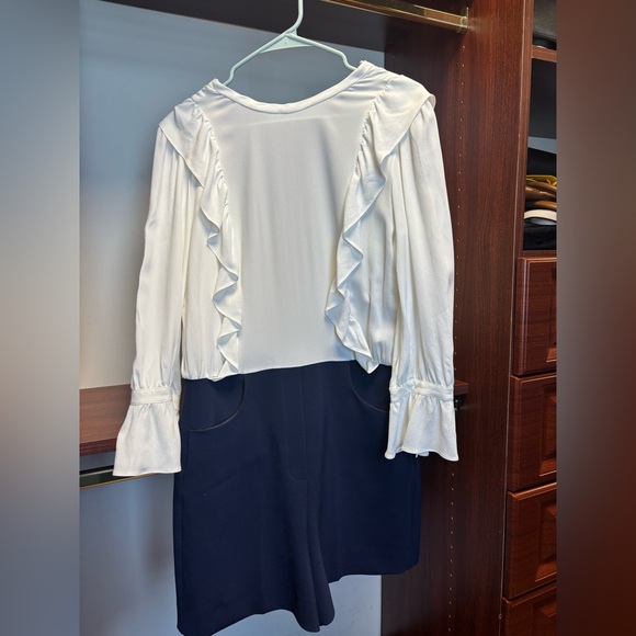 White Ruffled Blouse Romper - Picture 3 of 5